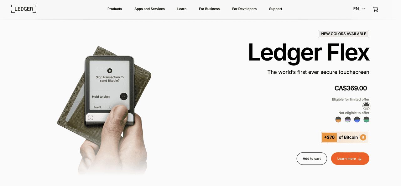 Ledger Flex硬体钱包