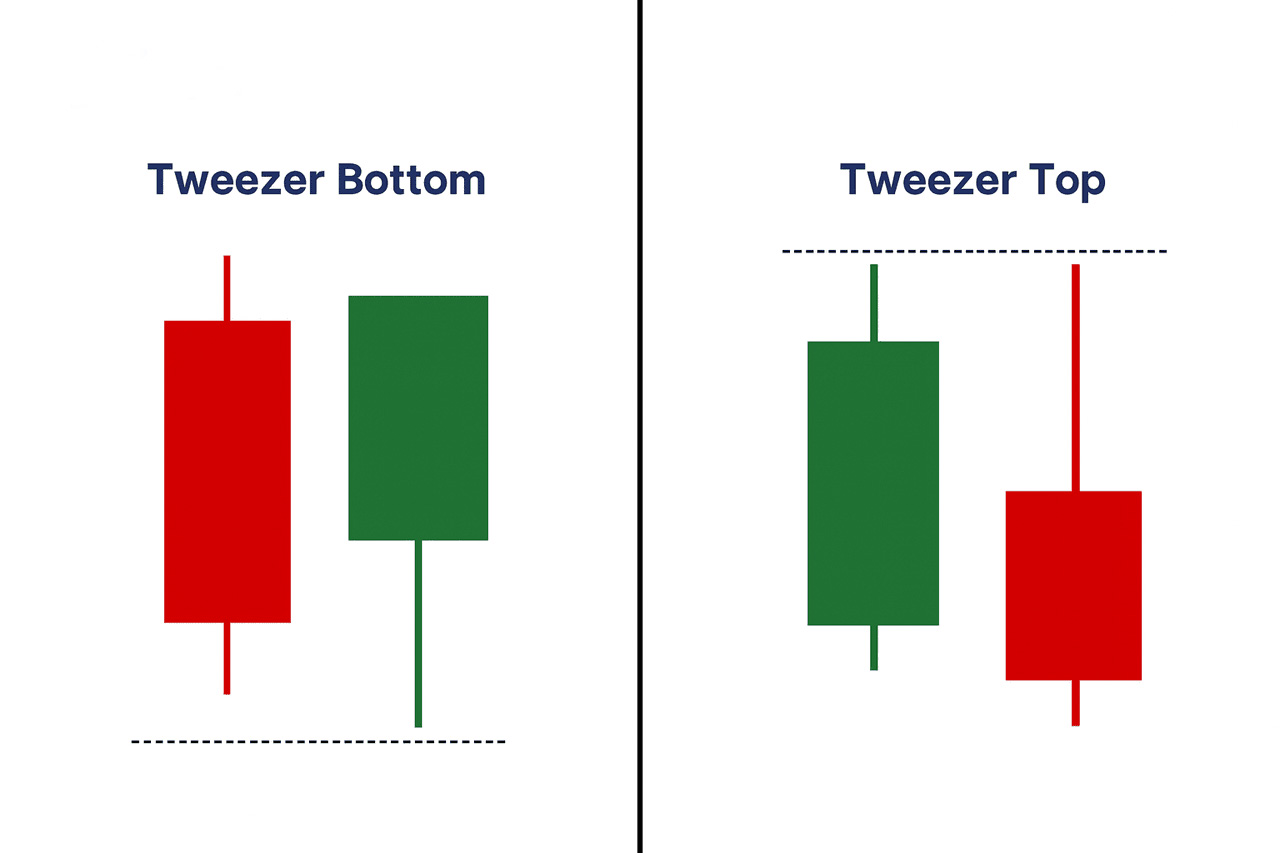 加密货币交易必备：镊子顶部与镊子底部形态的实战应用指南