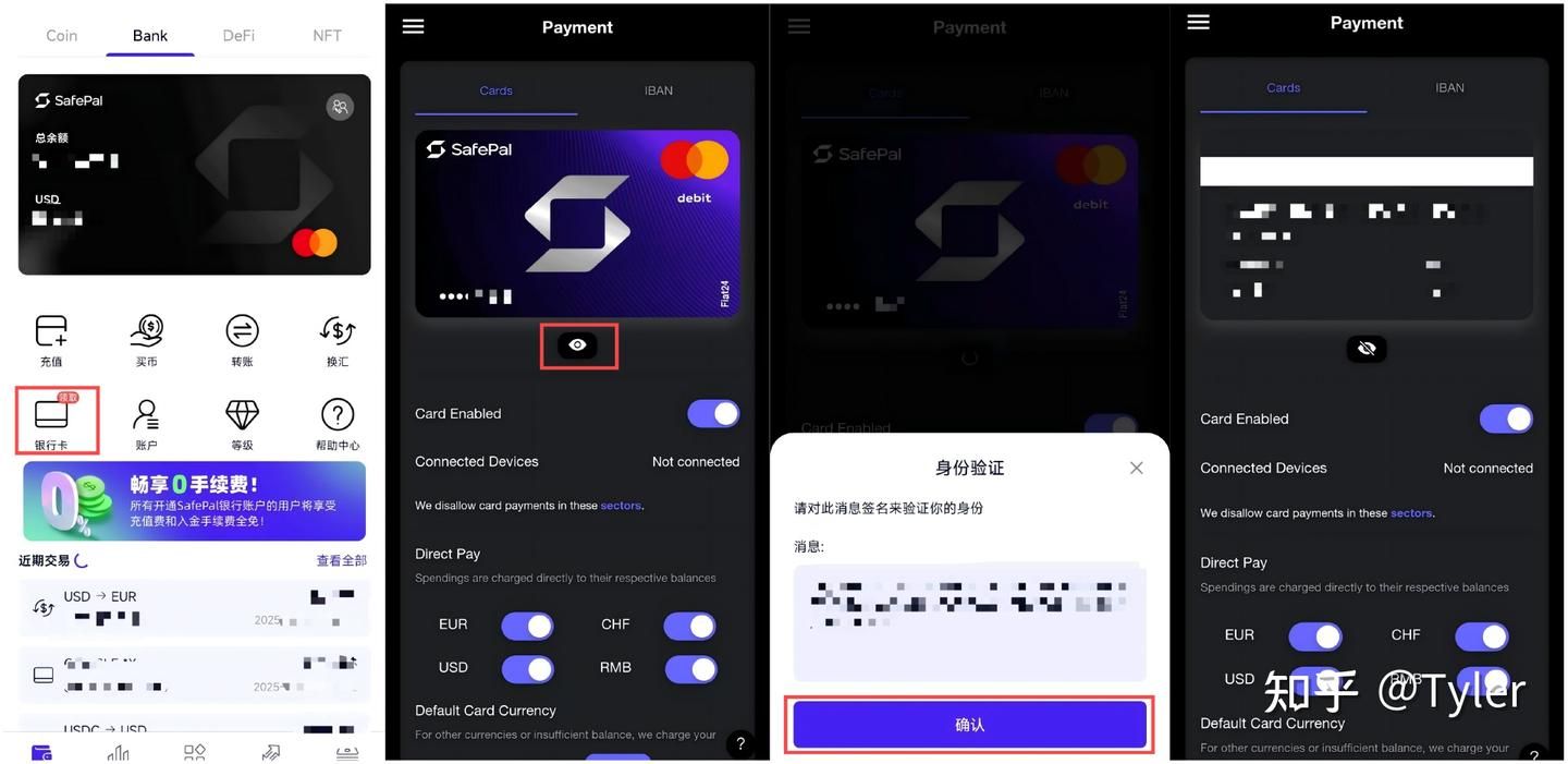 SafePal万事达卡信息查看