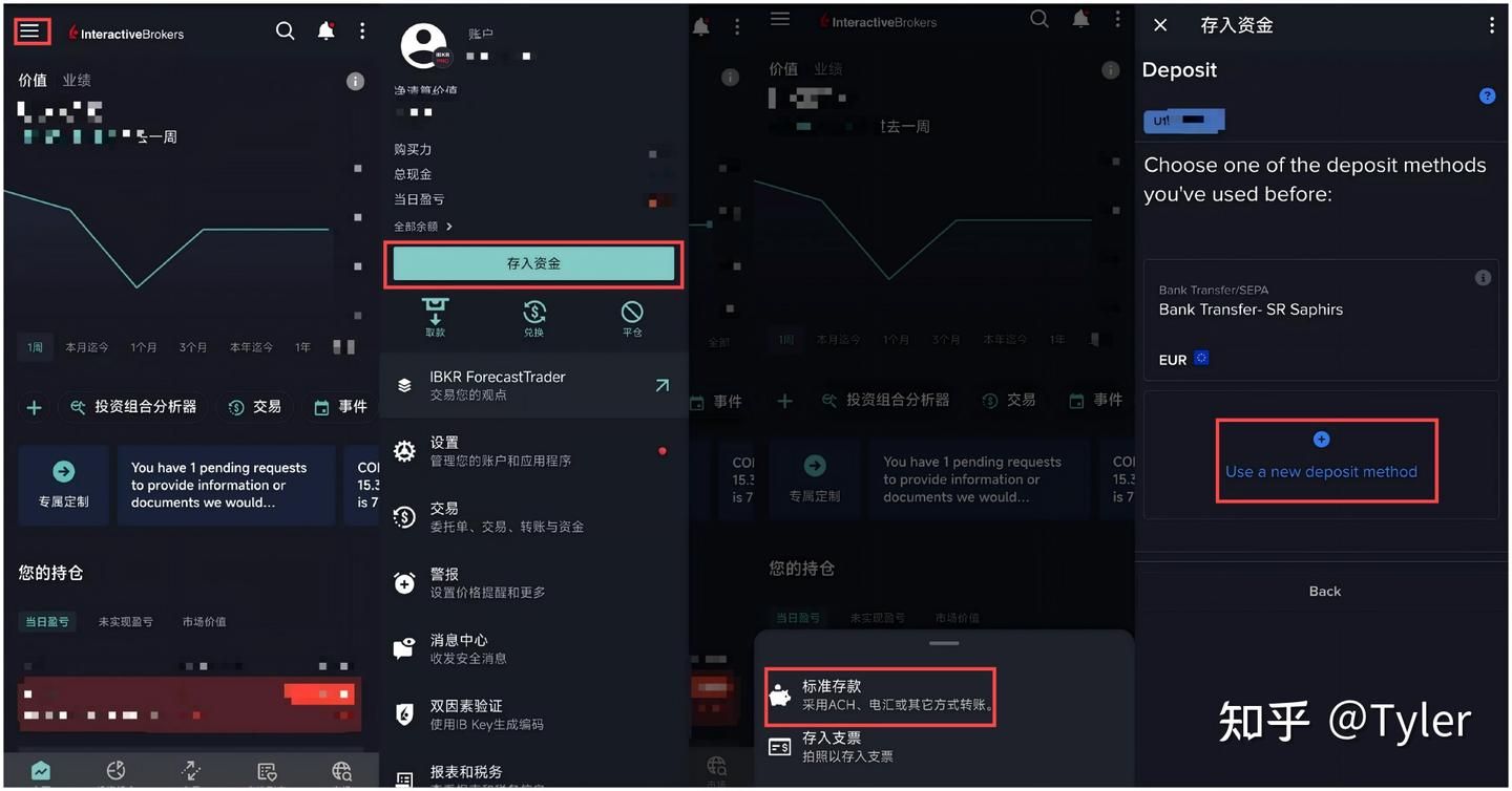 盈透证券存款页面
