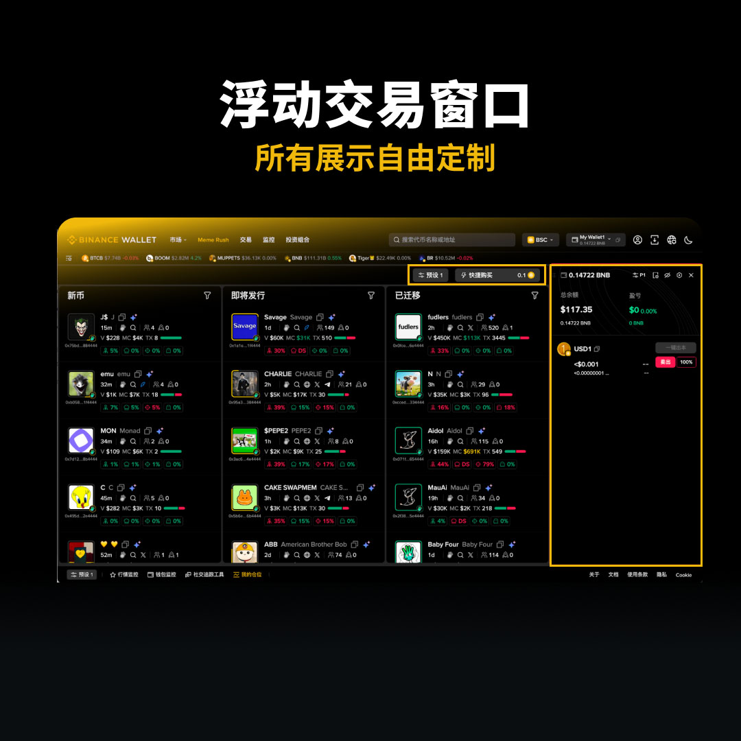 一站式交易界面展示