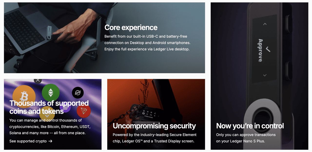 Ledger Nano S Plus 主要功能