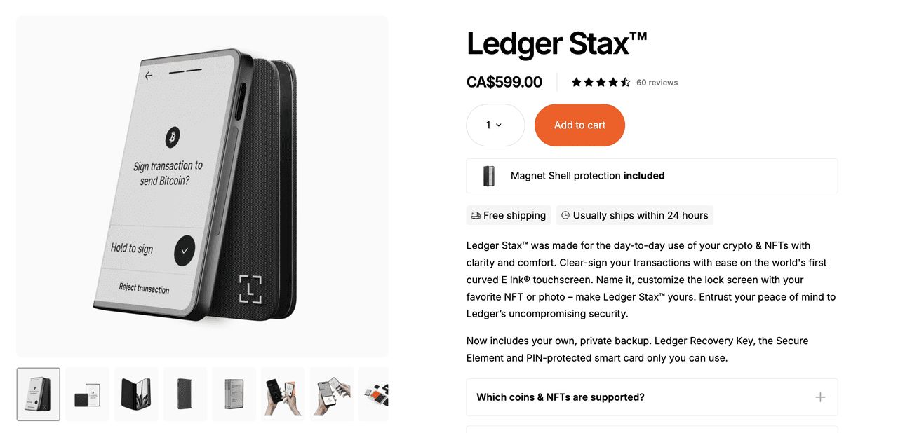 Ledger Stax设计展示