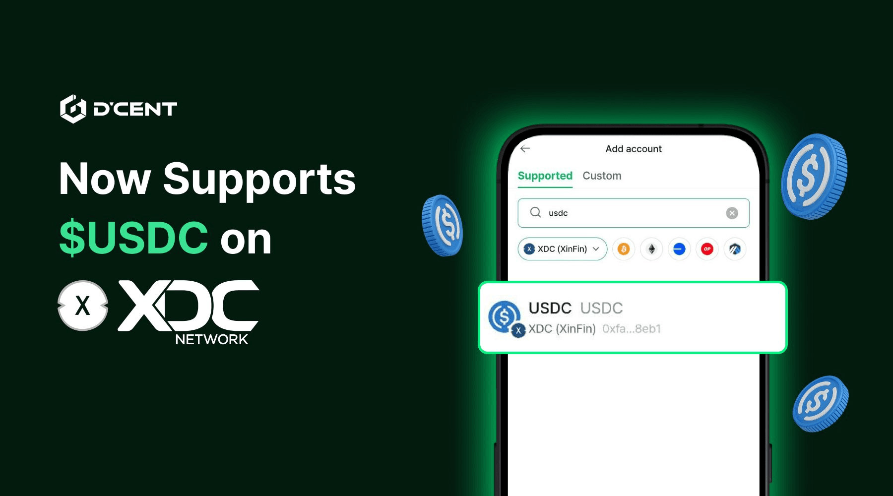 D Cent钱包界面展示