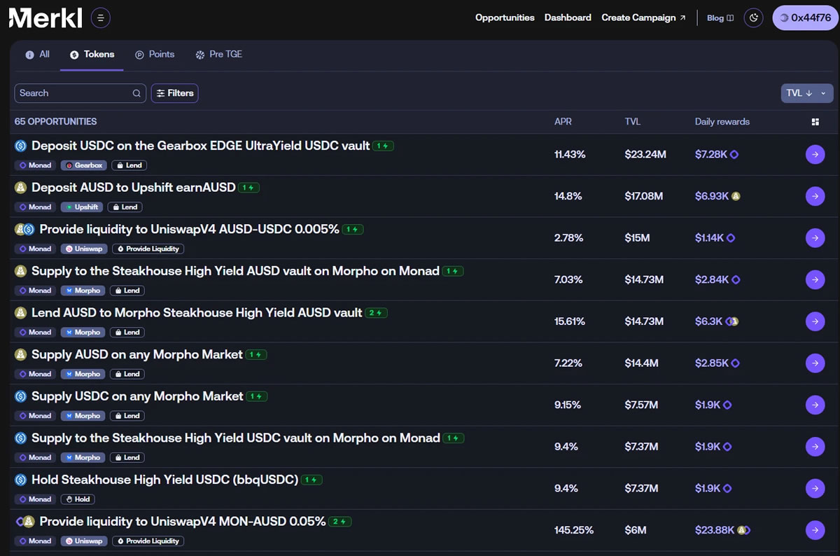 Monad主网正式上线:八大生态项目赚钱机会全解析