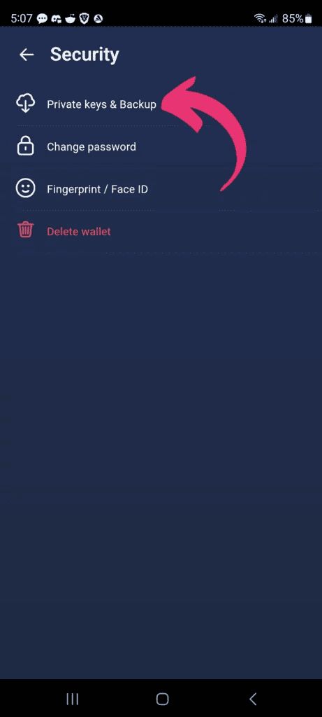 移动端恢复短语界面