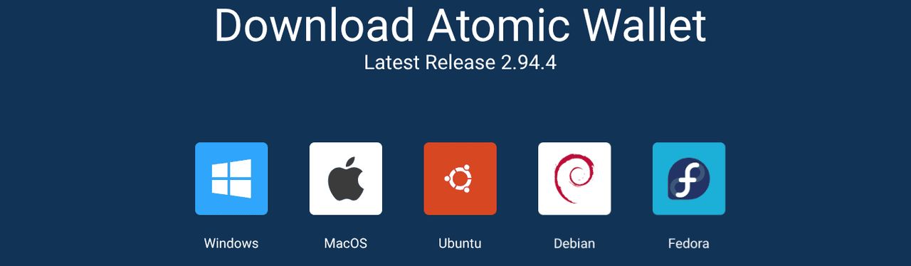Atomic Wallet下载页面
