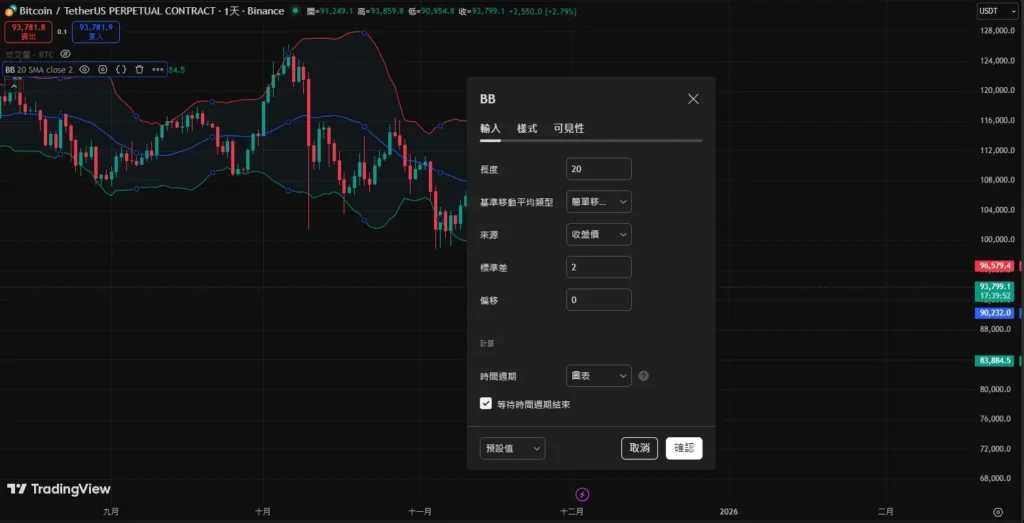 布林通道参数设定教学